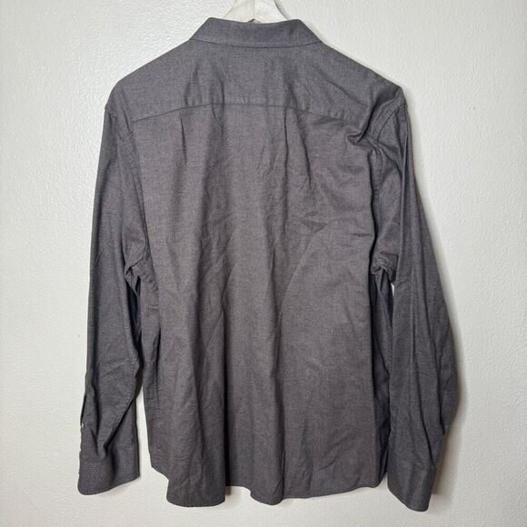 Untuckit Shirt Mens XXL Brown Button Up Flannel Long Sleeve Pocket Casual - Picture 2 of 10